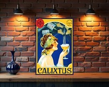 Vintage Calixtus  Spanish Sparkling Wine   Heavy Metal Sign - 24