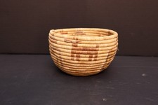 Vintage Hopi Pueblo Handmade Coil Pictorial Basket Deer Native American Art 5.5