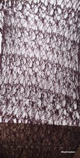 Vintage French Plum Boucle Openwork Lace Couture Fabric 154