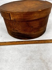 antique pantry box 9.75 x 5 in. tall natural finish slight damage 19th c  picture