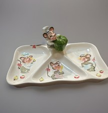 Vintage Lefton 1863 Mouse Relish Cheese Divided Serving Tray Japan picture