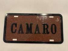 Vintage Creative Plastics Tampa FL Custom Camaro License Plate Automotive Tag picture