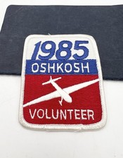 Vintage 1985 Oshkosh Volunteer Patch EAA AirVenture Fly-In Aviation Aircraft picture