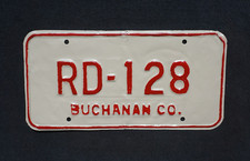 Vintage BUCHANAN County MISSOURI License Plate # RD - 128 picture