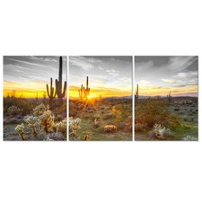 sechars Arizona Wall Art Desert Landscape Picture Painting Southwest Cactus C... picture