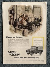 Vintage 1956 Land-Rover Print Advert - 86