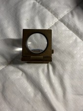 Antique folding brass linen thread counter magnifying glass picture