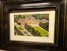 Vintage Biltmore House Airplane View Asheville NC Framed Postcard picture