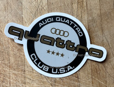 Audi Quattro Club Vinyl Sticker - Vintage Look - Authentic 1980's Design picture