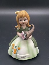 Vintage Lefton August Birthday Girl Hand-painted Porcelain Figurine picture