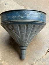 Vintage Galvanized Metal Funnel, large 12-1/2” wide x 12”tall,  for farm picture