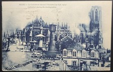 France - 1919 - Reims Cathedral Fire Sept 19 1914 Baudé éditeur Loutagy Lyon picture