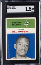 1961-62 FLEER #38 BILL RUSSELL SGC 1.5 picture