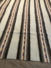 Vintage Huancatex Wool Blanket Peru   Throw x 52