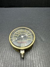 Antique Brass US Gauge Co. NY  Emerson Apparatus Co Melrose Mass USE NO OIL 1000 picture