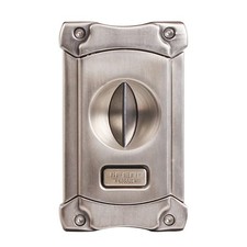 3 in 1 Antique Silver Brushed Cigar Cutter V Cut Punch Stand with Gift Box picture
