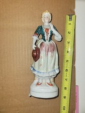 VTG Occupied Japan Porcelain Lady Holding Dress Figurine 9