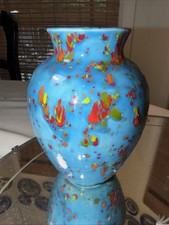 GorgeousMCM Style Splatter Paint Vase Turquoise Blue /Red/Orange/Green 6
