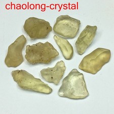 178Ct 10PCS Natural Libyan Desert Glassy Tektite Impact Specimen Gold Meteorite picture