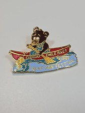 Chugiak-Eagle River Bear Paw Festival 1998 Lapel Pin Alaska Bear in Canoe picture