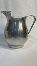 Vintage Aluminum Pitcher with Handle, Round Shape, Collectible Jug Country Style picture