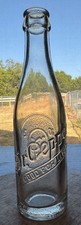 Vintage 1930s 3 Rivers Embossed, Raised Letter Dr Pepper bottle from Jackson, MS picture