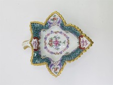 Antique Edme Samson Ceramics of Paris, France Porcelain Leaf Dish 5