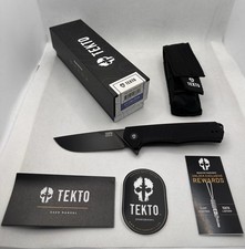 TEKTO F1 Alpha Folding Knife, Black G10 Handle with Black Accents, D2 Steel picture