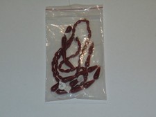 Vintage Czech Glass Teardrop Bead Strands 10mm & 22mm Lot of 6 Strands - NOS picture