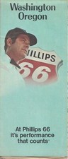 Vintage 1972 Phillips 66 Washington Oregon State Highway Travel Road Map  picture
