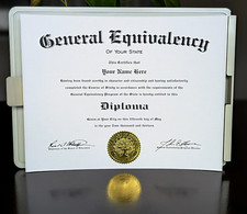 Personalized GED Diploma with Raised Gold Foil Seal picture