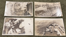 Lot of 4 RPPC WWI USS Sacramento crew members on deck / life AZO 1910-1930 picture