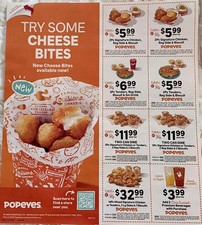 POPEYES CHICKEN RESTAURANT ADVERTISING 2-24-2027 FAST FOOD COUPONS NEW picture