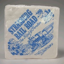 25 Vtg Cocktail Napkins Strasburg Rail Road Route 741 Strasburg Pennsylvania NOS picture