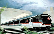 Boeing Company, Vertol Division, UMTA, Rapid Rail Program, USA, Postcard picture