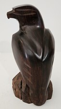 Art Scupture Eagle Falcon Bird Carved Wood Figurine Statue picture