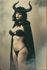 Gothic Woman Dark Fantasy Demon Risque Pin Up  4x6 Photo picture