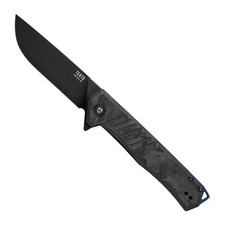 TEKTO F1 Alpha Folding Knife, Forged Carbon Handle with Blue Accents, D2 Steel picture