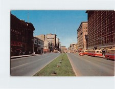 Postcard Flowers Down the Center of Portage Avenue Winnipeg Manitoba Canada picture