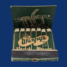 Vintage Feature Matchbook Wimpy's Steak House Joe Cimino Est. 1931 Des Moines IA picture