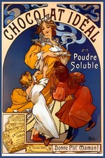 Chocolat Idéal Poster 🍫🌟 - 1890s Design - 24x36” - Hi-Res💎 Print - 200 GSM picture