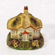 Antique Staffordshire Pastille Burner Mini Cottage Denton Fine China England  picture