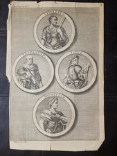 Phillip SIMMS Roman Emperors Antique Engraving Vespian Titus Vitellius Domitian picture
