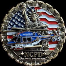 Nassau County Police Aviation Military Helicopter Challenge Coin (NOT NYPD) picture