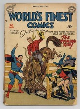 World's Finest Comics #42 PR 0.5 1949 1st app. Superman robots picture