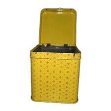 Rare Vintage MARIMEKKO  Storage Tin  Finland  Muija Design 4X4X4” picture