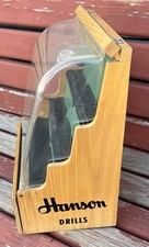 Vintage Hanson wooden  COUNTERTOP DISPLAY high speed drill bits picture