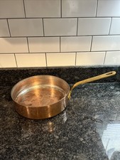 Lamalle Made in France Copper 9.5”Saucepan Saute Fry Pan Bronze Handle picture