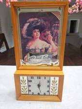 Vgt Pepsi Cola Clock Battery Quartz Movement Wood Frame Glass Dial 13