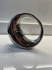 Nambe Sleep Moon Stainless Steel Coin Bank Silver Celestial Moon Face Decor picture